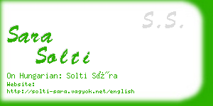 sara solti business card